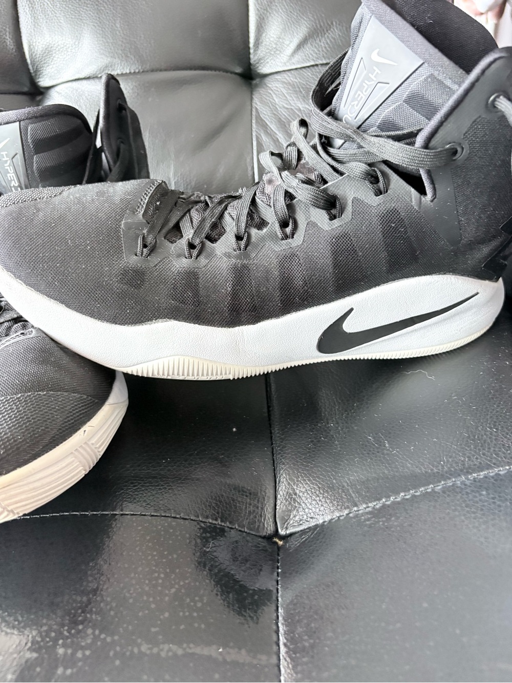 Nike Black and White Men’s High-Top Athletic Sneakers